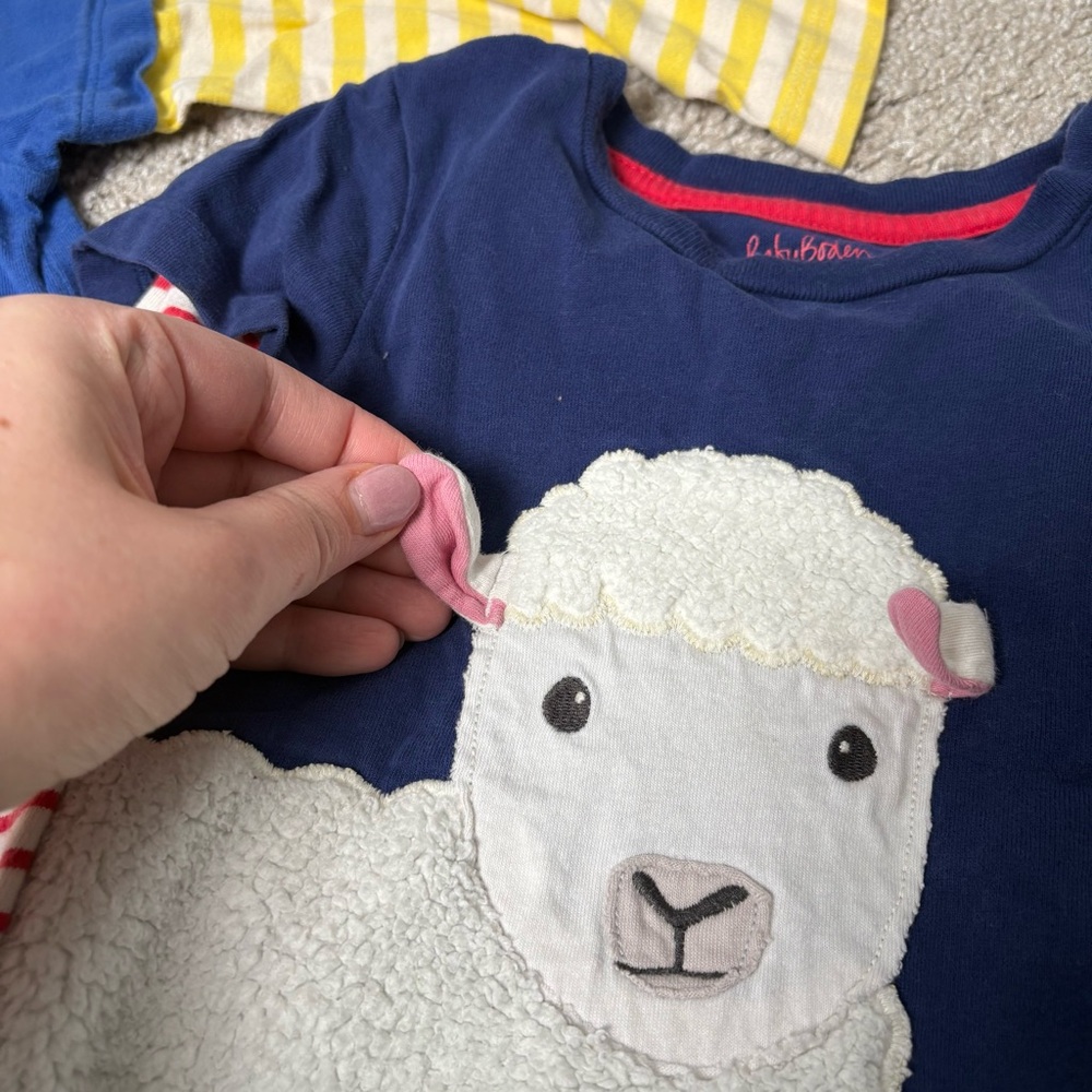 Mini Boden Lamb and Banana Yellow Long Sleeve Shirts 18-24 Months - Picture 3 of 10